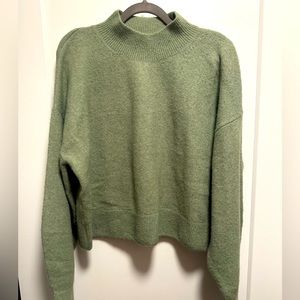 & Other Stories cropped green sweater. Size large